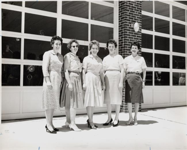 Officers of the Ladies Auxiliary at the new Station 1961