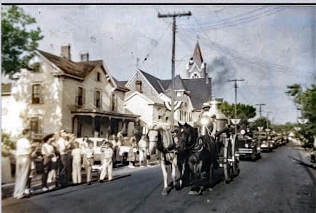 Steamer in a Crab Derby parade date unknown, Mr. Randy Laird Teamster